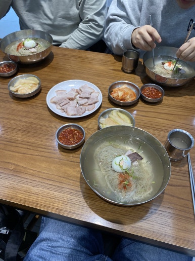 을지면옥 재방문 때의 식사