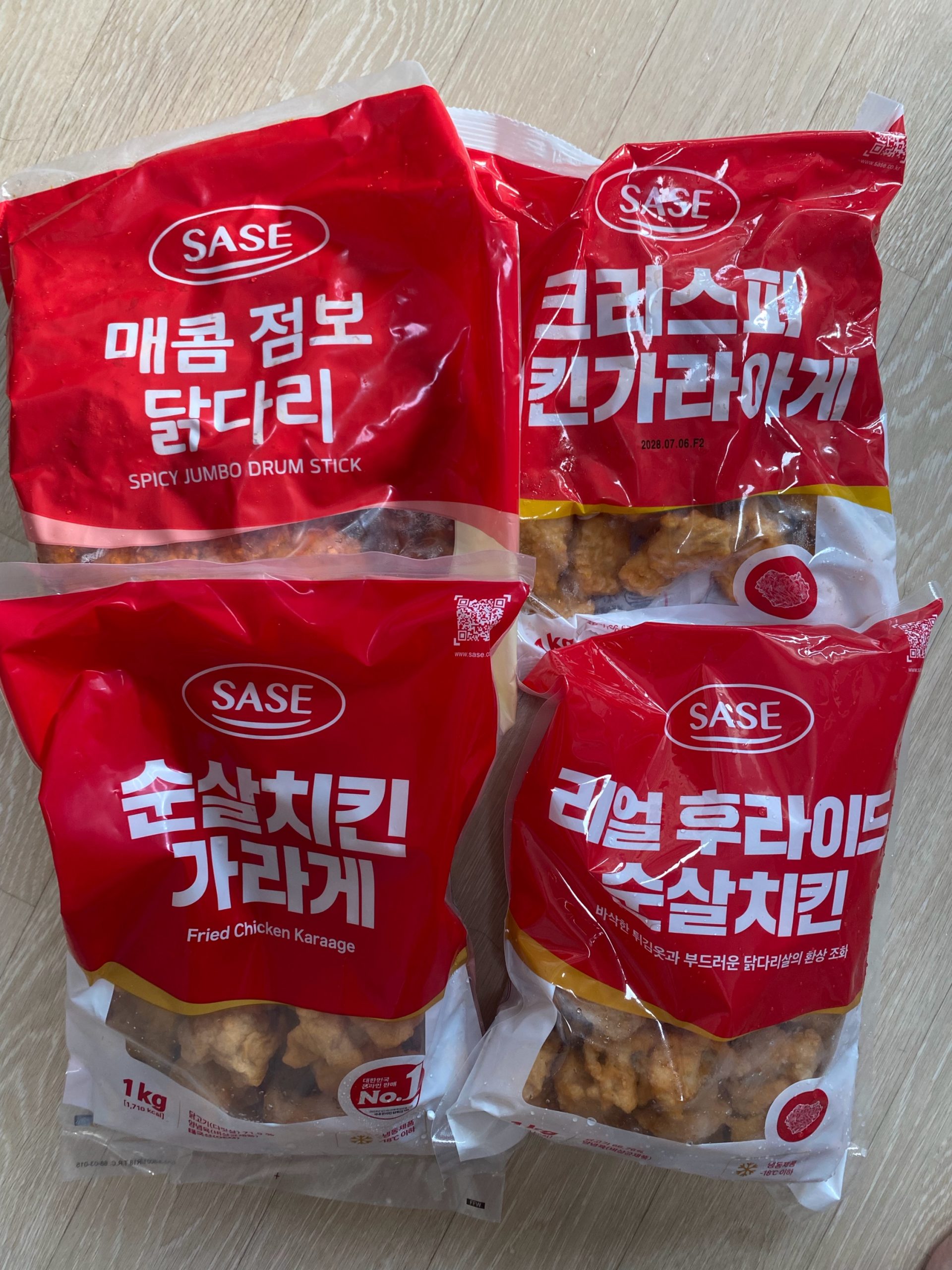 사세 냉동치킨 네 제품 비교