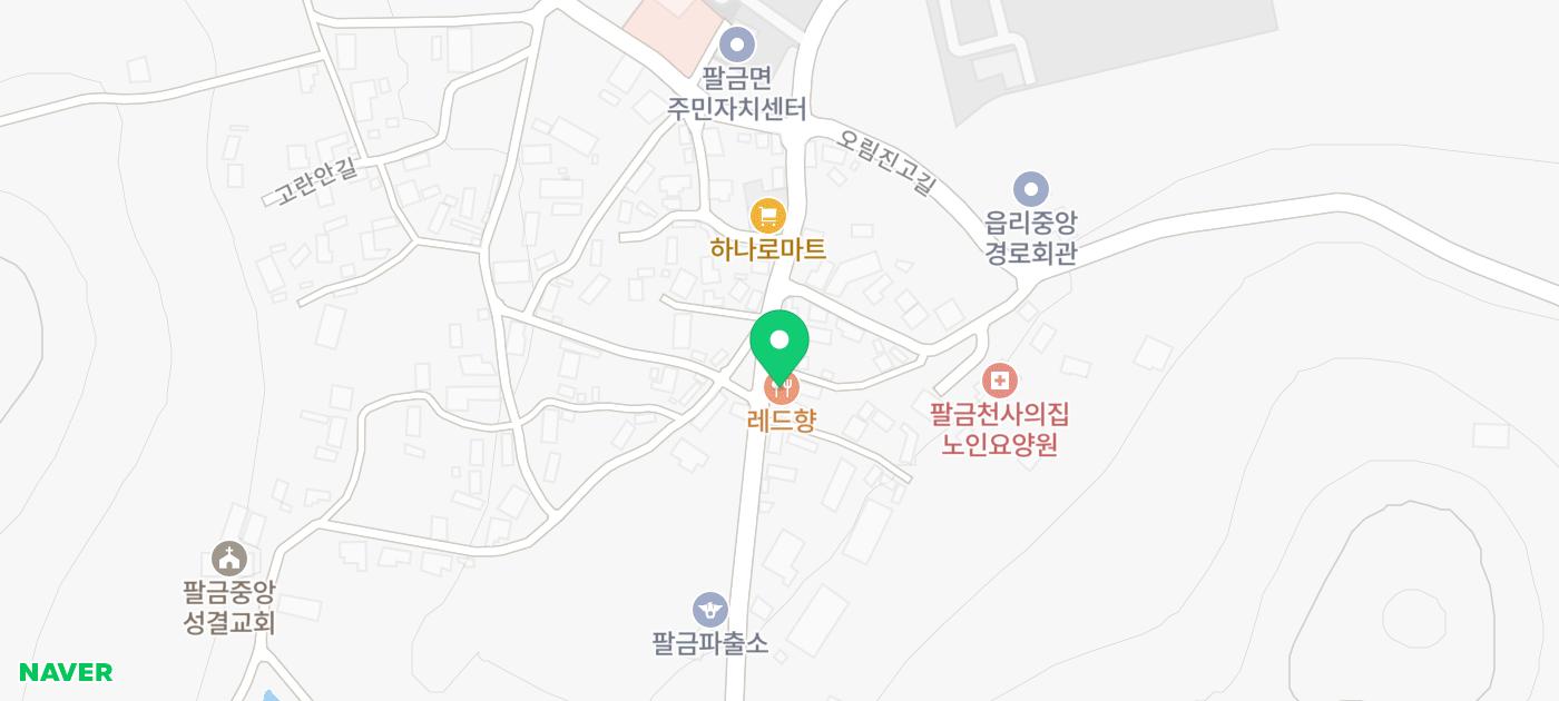 레드향 위치 지도