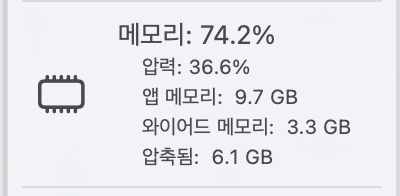 기존 RunCat 시스템 정보 화면
