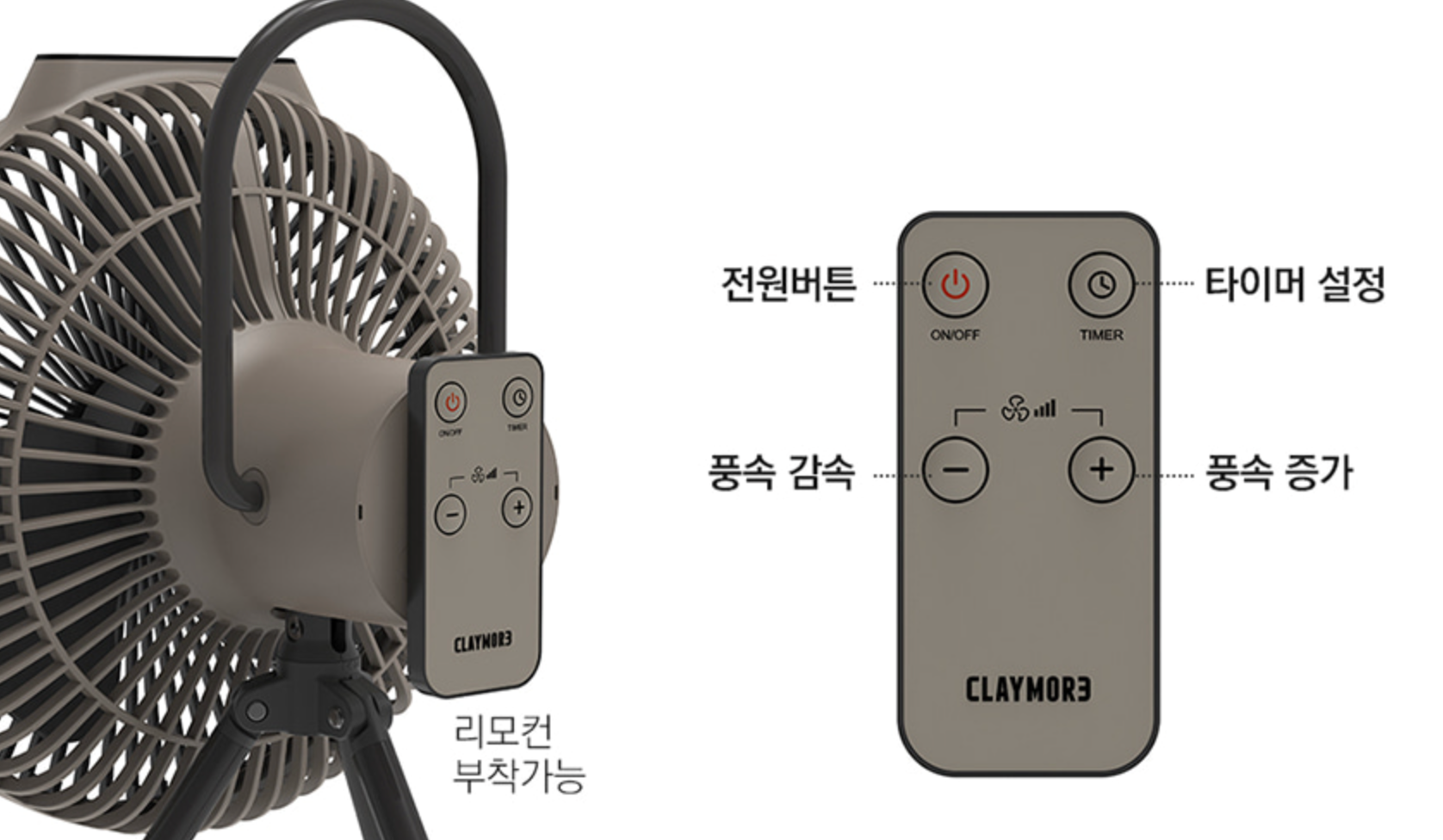 리모컨을 자석으로 붙여두는 V1040 후면