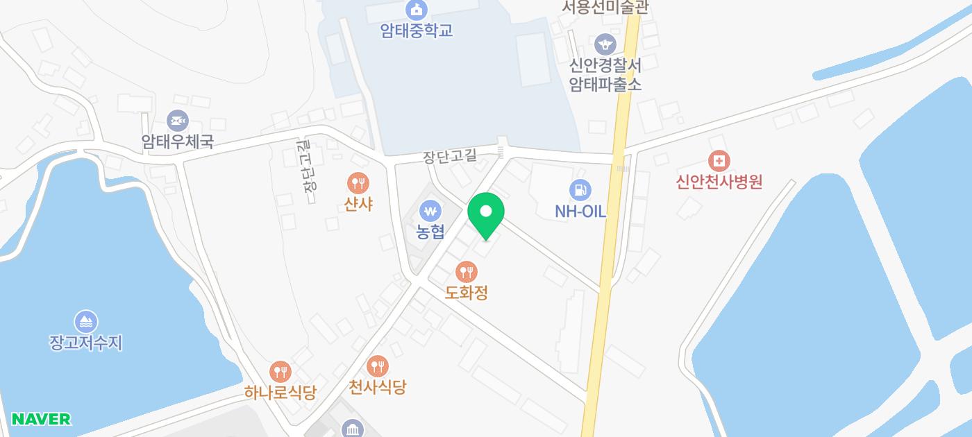 암태도 카페꽃길 위치를 표시한 네이버 지도