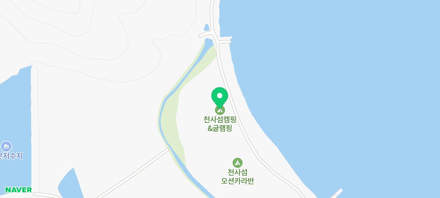 자은도 천사섬캠핑장 위치를 표시한 네이버 지도